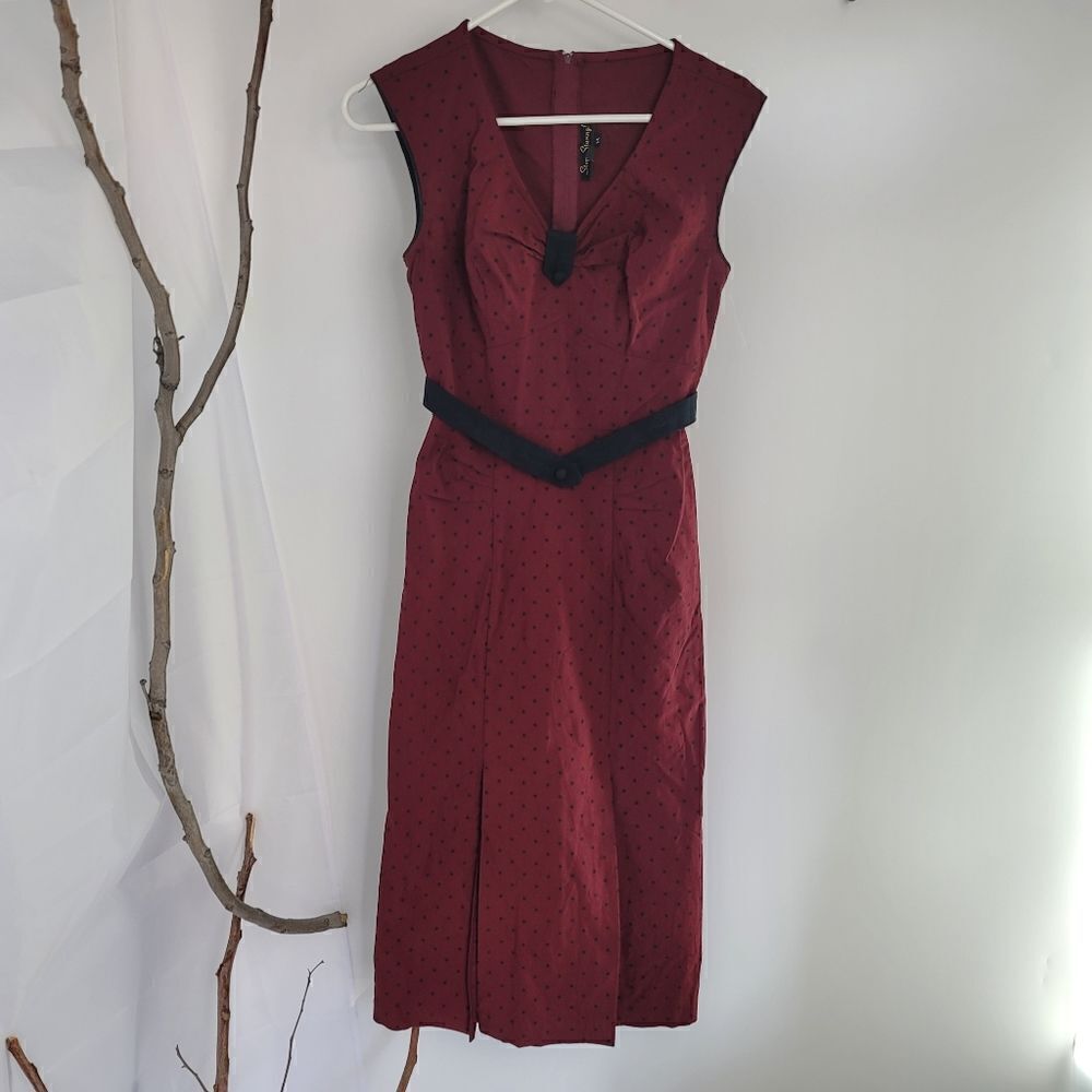 Stop Staring red and black rockabilly dress
